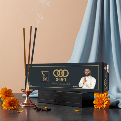 Zed Black 3-In-1 Premium Incense Sticks Monthly Gift Box 3-in-1 (Three fragrances in one pack)(200 g, Set of 1)
