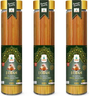GODSUN Premium Loban Agarbatti Jar (3×100)300gm. Loban(300 g, Set of 3)