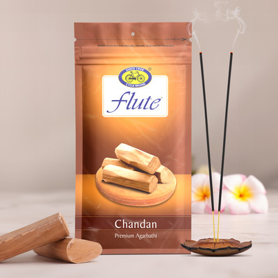 Cycle Pure Flute Agarbatti - 125 GM , Chandan Fragrance(125 g, Set of 1)