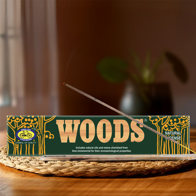 Cycle Pure Woods Natural Agarbatti for Special Puja Rituals & Festivals with Woody, Sandal, Amber Fragrance(14 Units, Set of 1)