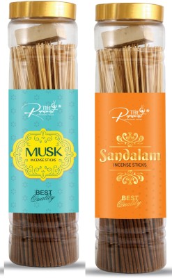 The Rupawat perfumery house natural incense sticks 100 g each jar pack of 2musk_sadalam musk_sadalam(200, Set of 2)