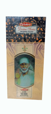 TRIDEV Jai Shree Sai Baba Agarbatti Masala Incense Stick, Long Lasting Fragrance(180 Units, Set of 12)