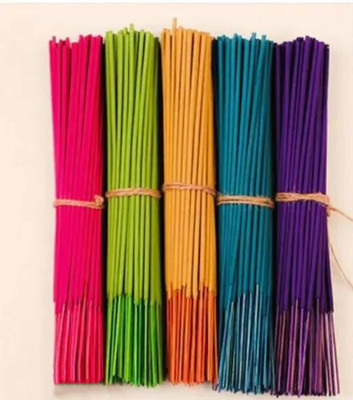 Poioo INCENSESTICK COMBO 5 in 1 Rose, Mogra, Pineapple, Chandan, Lavender(400 g, Set of 5)