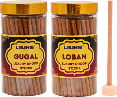 LIBJHIB Loban & Gugal Luxury Dhoop Sticks Combo Pack of 2 (120Grams x 2) Loban, Gugal(120 g, Set of 2)