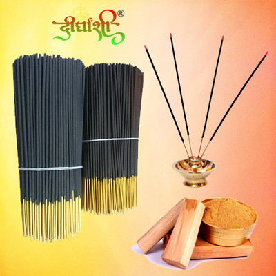 Dirghaanshi Natural (Low Smoke) Incense Stick Agarbatti (Pack of 100 Sticks) Chandan/Sandal Fragrance(100 Units, Set of 1)