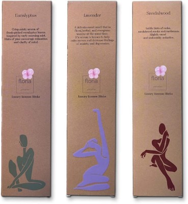 AMAYAH Eucalyptus+Sandalwood+Lavender Incense Sticks Agarbatti Combo Natural-75 Sticks Eucalyptus, Sandalwood, Lavender(75, Set of 3)