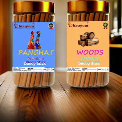 TULSI ENTERPRISE Premium Panghat & Woods Dry Dhoop Stick (NET WT:-100gms×2=200 Gram) (Pack of 2) panghat, woods(2, Set of 1)