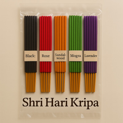 Shri hari kripa 5 Fragrances sandal rose, chandan, mogra, loban, pineapple(600 g, Set of 1)
