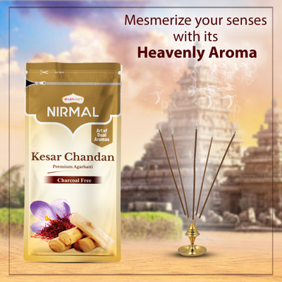 Shubhkart Nirmal Sweet & Sandalwood Dual Fragrance Agarbatti Zipper Kesar Chandan(150 g, Set of 1)