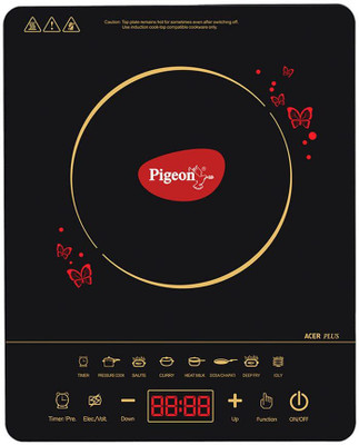 Pigeon by Stovekraft 1800 W Induction Cooktop Touch Panel(Black, Acer Plus Induction Cooktop, 1800 Watts With Feather Touch Control)