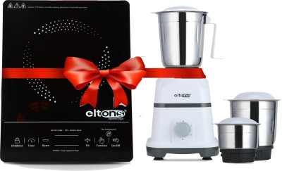 Eltons 2000 W Radiant Cooktop Touch Panel(Black, Silver, White, Infrared Fusion & Mixer Grinder 700KM Super Combo)