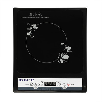 Dice Premium 1400 W Multi Modes For Desirable Cooking (Heat Resistance Crystal Plate) Induction Cooktop (Black, Push Button) For Rs. 1165 @ 67 %