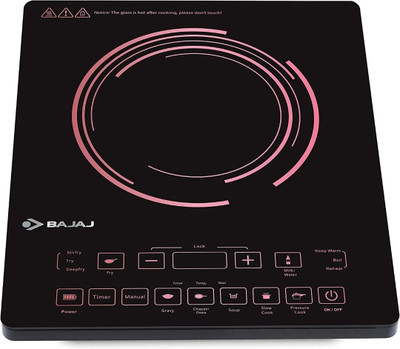 BAJAJ 2000 W Induction Cooktop Touch Panel(White, Red, Black, ICX 200FP touch)