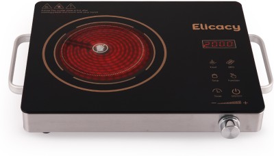 Elicacy 2000 W Radiant Cooktop Touch Panel(Black, Premium Infrared Induction Cooktop Touch Panel 2000 Watt (All Utensil use-able))