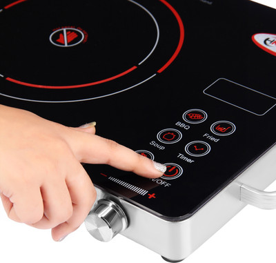 HARMAN INDUSTRIES 2000 W Induction Cooktop Touch Panel(Silver, Black, 2000WATT INFRARED INDUCTION COOKTOP PROUDLY MADE IN INDIA)