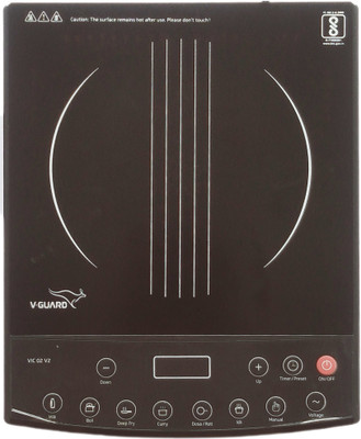 V-Guard 1400 W Induction Cooktop Push Button(Black, VIC 02 V2)