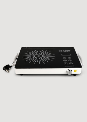 WeGREET 2200 W Induction Cooktop Touch Panel, Push Button, Jog Dial(White, Infrared Cooktop IFC555 Touch Panel Timer Function With Metal Grill)