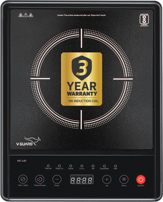 V-Guard 1600 W Induction Cooktop Touch Panel(Black, VIC 1.6T)