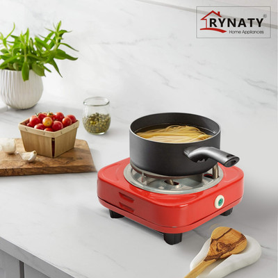 RYNATY 500 W Radiant Cooktop Touch Panel(Red, HOTPLATE002 Radiant Cooktop (Black, Push Button))