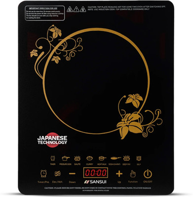 Sansui 2200 W Induction Cooktop Touch Panel(Black, Smart Cook -2200)