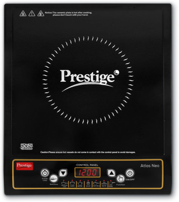Prestige 1200 W Induction Cooktop Push Button(Black, Atlas Neo)