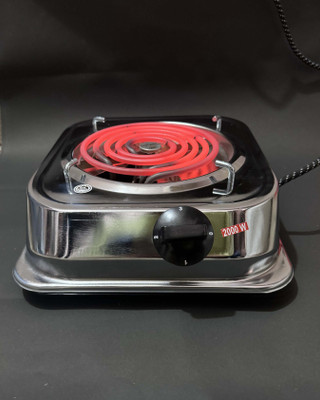 NETVULL 2000 W Radiant Cooktop Push Button(Silver, 2000-watts Manual Induction Cooktop Aluminium with 1 Burner,)