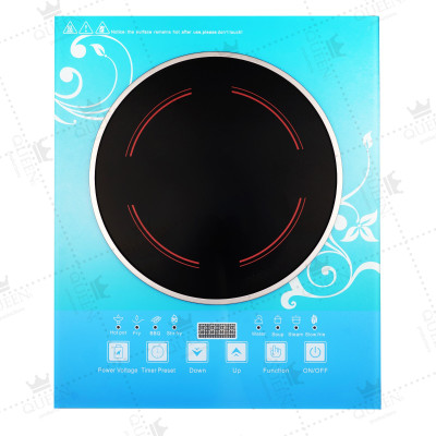 Home-pro 2000 W Induction Cooktop Touch Panel(Blue, Soft Touch Panel & Crystal Glass)