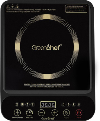 Greenchef 2000 W Induction Cooktop Touch Panel(Black, Dice Induction Cooktop 2000 Watts)