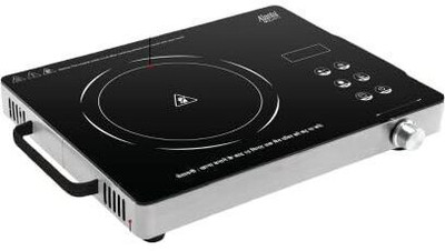 AJANTA QUARTZ 2000 W Infrared Cooktop Touch Panel(Black, Infrared Cooktop, Auto Shut-Off, 180-Minute Timer, Surge Protection)