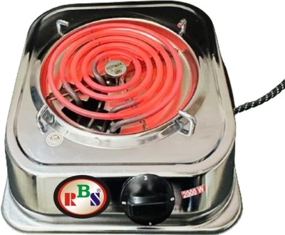 RBS 2000 W Radiant Cooktop Push Button(Silver, ISI MARK 2000Watts Induction Electric Coil Hot Plate Cooktop/ Stove)