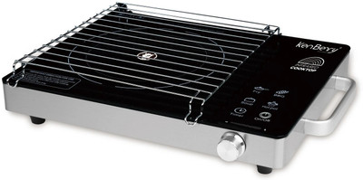 KenBerry 2000 W Radiant Cooktop Jog Dial(Black, VIVA, Infrared Cooktop | Cook & Grill | Electric Stove Chulha | All Utensils)