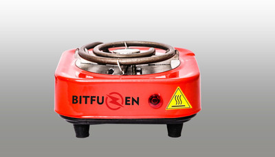 BITFUZEN 500 W Radiant Cooktop Push Button(Red, Travel hot plate induction cooktop)
