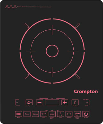 Crompton 2000 W Induction Cooktop Touch Panel(Black, Pink, ACGIC-INSTSERV200T)