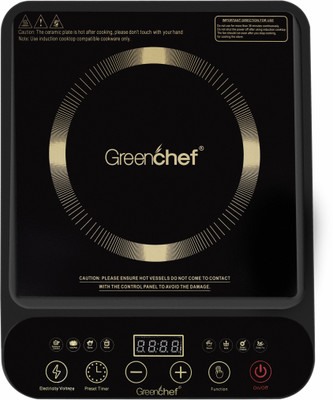 Greenchef 2000 W Induction Cooktop Touch Panel(Black, Dice | Touch Control Panel | BIS Certified)