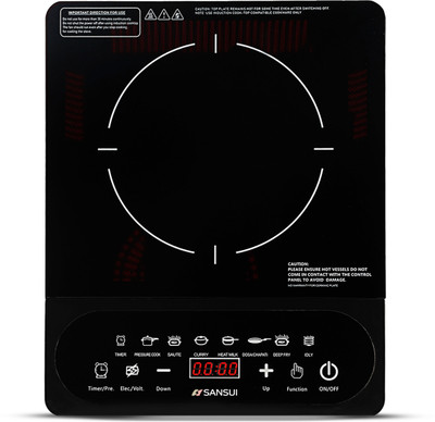 Sansui 2000 W Induction Cooktop Touch Panel(Black, Smart chef plus-2000)