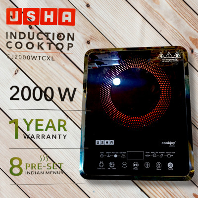 USHA 2000 W Induction Cooktop Touch Panel(Black, CJ-2000 Wtcxtl 2000 watt)