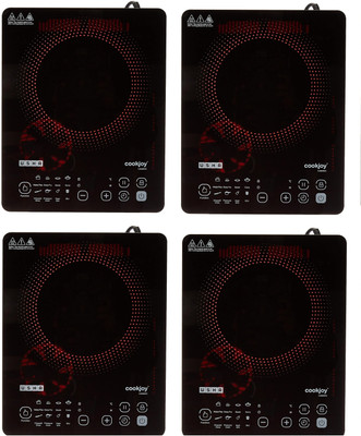 USHA 2000 W Induction Cooktop Touch Panel(Black, INDUCTION COOKTOP IC-CJ2000WTC Pack Of 4)