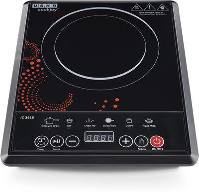 USHA 1600 W Induction Cooktop Push Button(Multicolor, IC 3616)