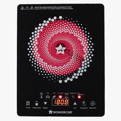 WONDERCHEF 2200 W Induction Cooktop Touch Panel(Black, Easy Cook Hot Plate Infrared Technology)