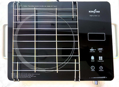 Kenstar 2200 W Radiant Cooktop Jog Dial, Touch Panel(Silver, Black, INFRA STOV 22)