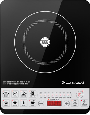 Longway 2000 W Induction Cooktop Touch Panel, Push Button(Black, Cruiser IC 2000 W)