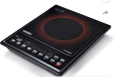 USHA by USHA INTERNATIONAL LTD 1350 W Induction Cooktop Push Button(Black, CJ1350 WPC BLACK)