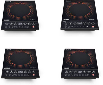 USHA 2000 W Induction Cooktop Push Button(Black, CookJoy (CJ2000WPC) 2000 Watt Induction cooktop Pack of 4)