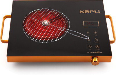 KAPLI 2000 W Infrared Cooktop Touch Panel(Black, Infrared Induction (All Utensil use-able))