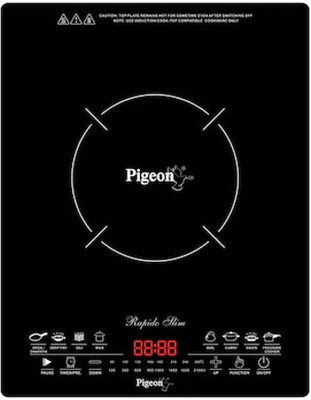 Pigeon by Stovekraft 2100 W Radiant Cooktop Touch Panel(Black, ANITI SKID)