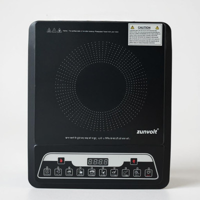 ZunVolt 2000 W Induction Cooktop Push Button(Black, 2000W Unbreakable Glass Cooltouch Shockproof)