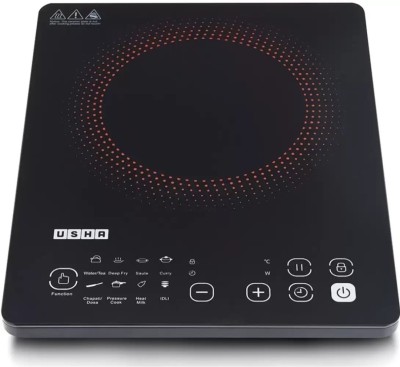 USHA 2000 W Induction Cooktop Touch Panel(White, Silver, Black, Cj2000WTC)