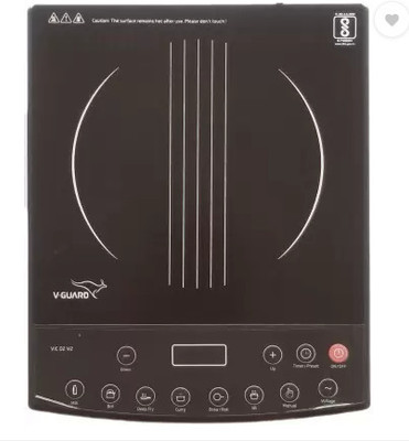 V-Guard 1400 W Induction Cooktop Push Button(Black, VIC-02-V2)
