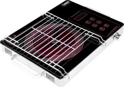 WeGREET 2400 W Induction Cooktop Touch Panel, Push Button, Jog Dial(Black, Silver, Infrared Cooktop IFC666 Touch Panel Timer Function With Metal Grill)