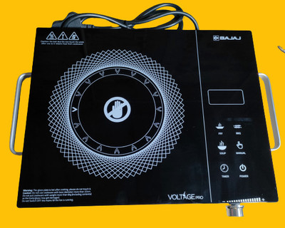 BAJAJ 2200 W Radiant Cooktop Touch Panel, Jog Dial(White, Silver, Black, IRX 220F)